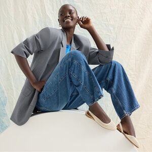 Rothy's The Almond Slingback in Off White Mesh Size 7.5